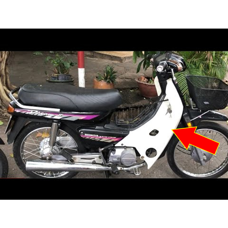 Đôi Bửng Trắng - Yếm xe Dream 3  / dream lùn - nhựa trắng cao cấp- LOẠI ĐẸP