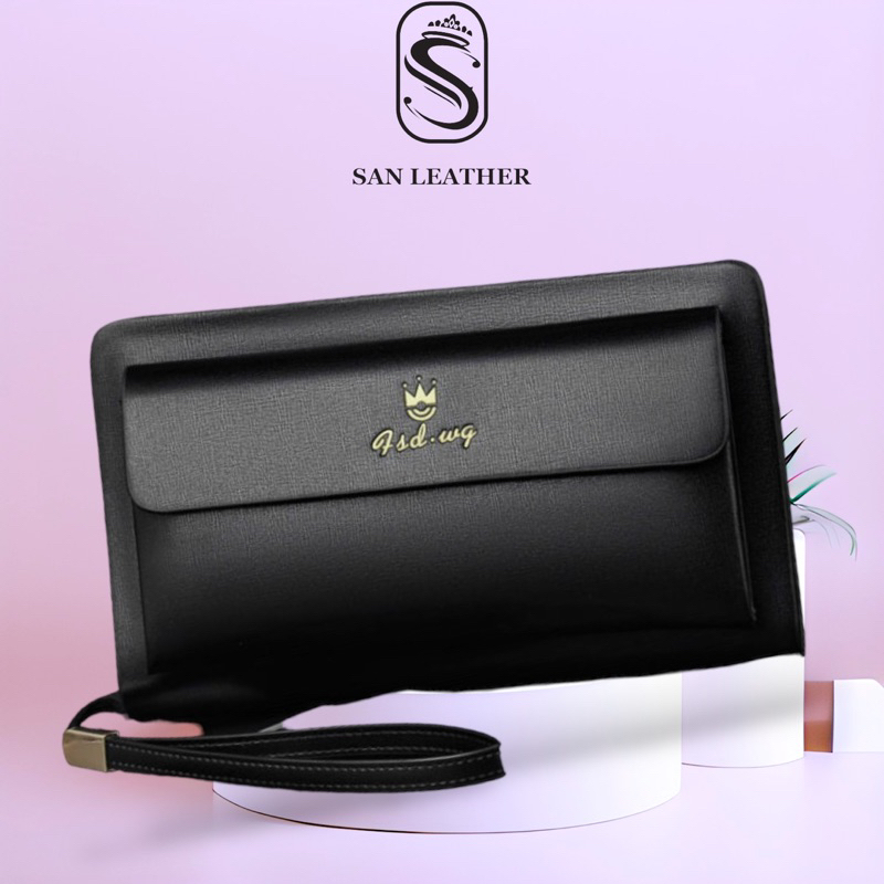 Clutch Cầm Tay Nam Da Bò Cao Cấp S0035 | Thương Hiệu SAN LEATHER