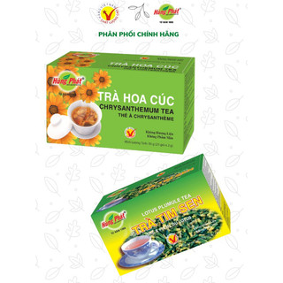 Trà hoa cúc, trà timsen thanh nhiệt ,mát gan, tốt cho mắt, hộp 25 gói x 2g