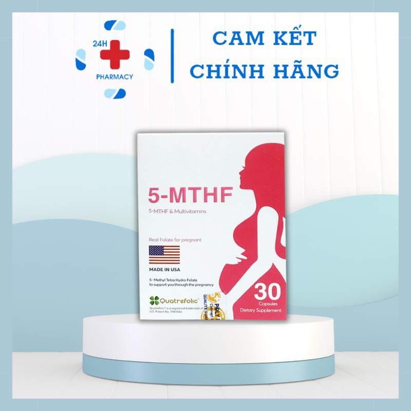 5-MTHF - Bổ Sung Folate, Vitamin, Bổ Trứng, Tăng Khả Năng Sinh Sản, Ngăn Dị Tật Thai Nhi (Hộp 30 Viên)