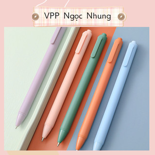 Bút bi bấm mực đen 🖊🖊 màu pastel retro