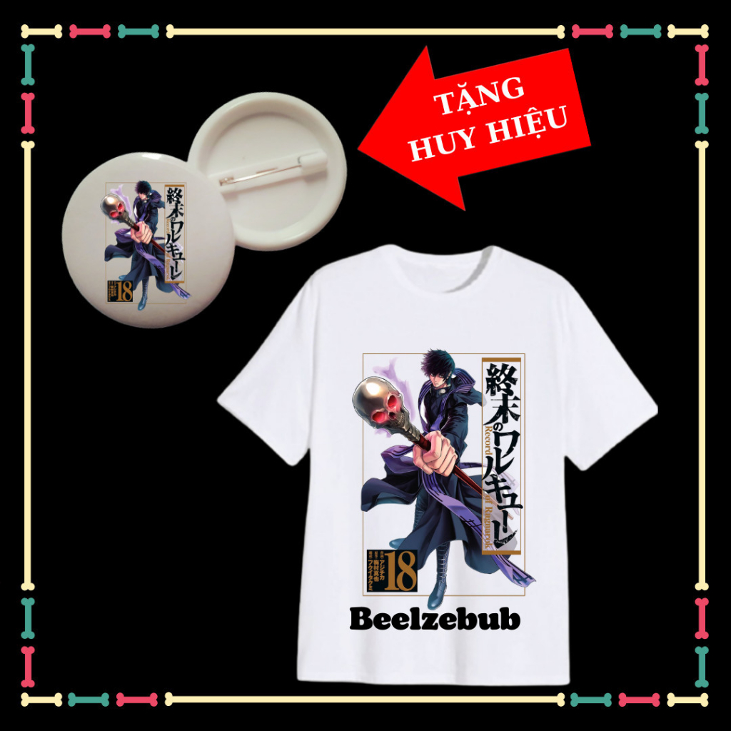 Áo thun trẻ em, nam nữ in hình Hades, Hajun, Kojiro Sasaki, Đức Phật BUDDHA... Record of Ragnarok, vải mềm mịn, co giãn