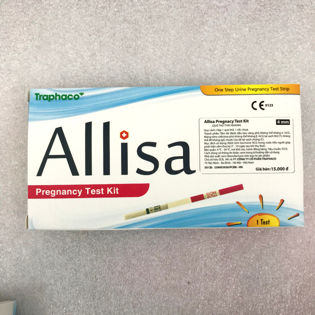 Que thử thai Allisa - Traphaco, giúp phát hiện thai kỳ sớm với độ chính xác cao