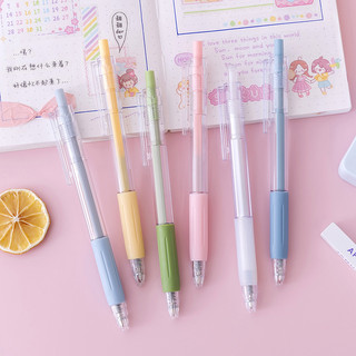 Bút gel mực đen 🖊🖊 thiết kế basic dạng bấm màu pastel (đi đơn từ 30k)