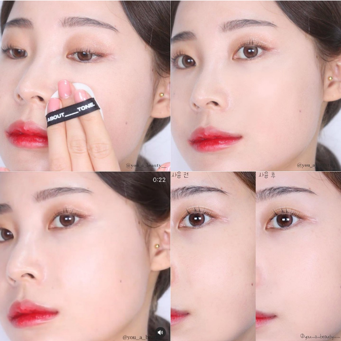 Bông Phủ Phấn Khô EGLIPS ABOUTTONE Powder Pact Puff