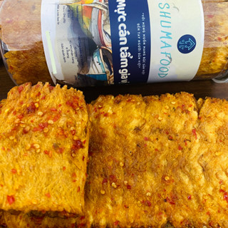 Khô mực cán tẩm gia vị nha trang loại cay Shumafood đồ ăn vặt dày cơm, ngọt hậu 500g