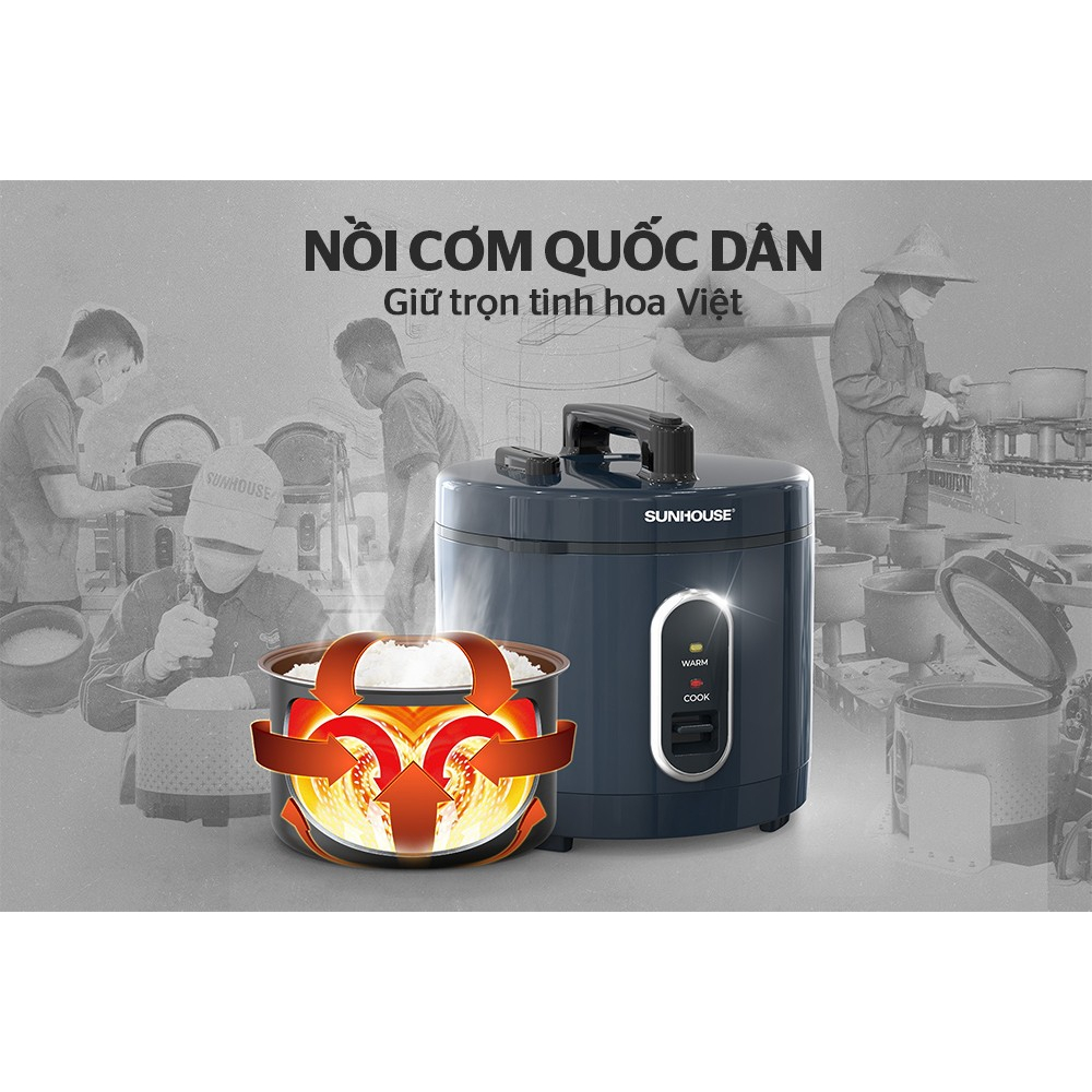 Nồi cơm điện 3L SUNHOUSE SHD8309 - Bảo hành chính hãng 12 tháng