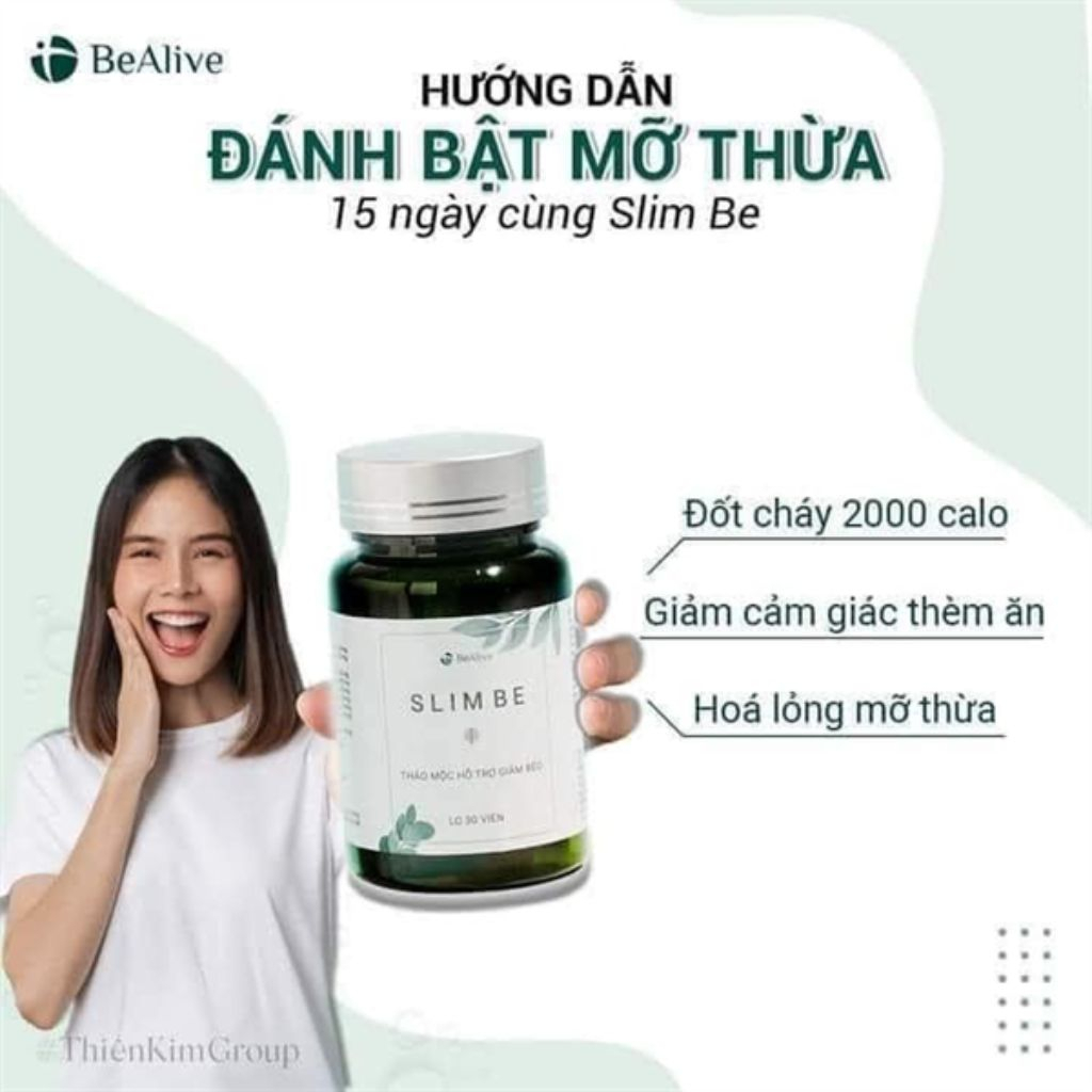 Giảm Cân Slim Be Của BEALIVE Hộp 30 Viên Chính Hãng Giúp Giảm Cân An Toàn