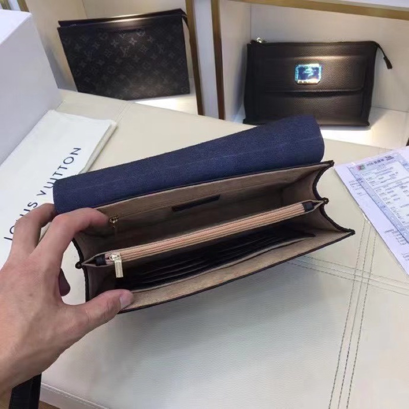 Ví cầm tay Clutch nam thương hiệu San Leather da bò nhập khẩu S2125