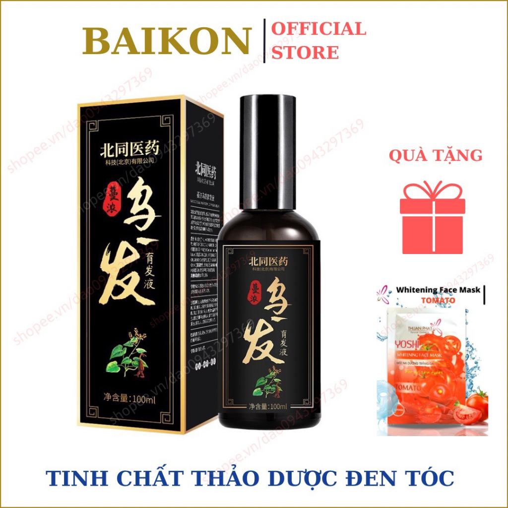 Tinh chất thảo dược Bai Kon - Tinh chất xịt đen tóc, cải thiện tóc bạc, tóc xơ yếu, kích mọc tóc, ngăn ngừa rụng tóc
