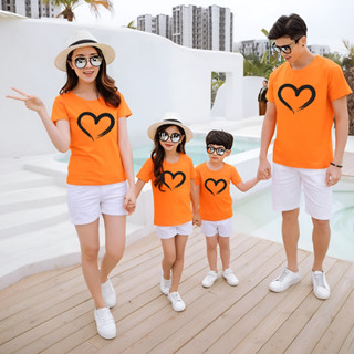 Áo gia đình đi biển đơn giản nhiều màu, thun cotton mềm mại dành cho bố mẹ và bé mặc ở nhà đi chơi