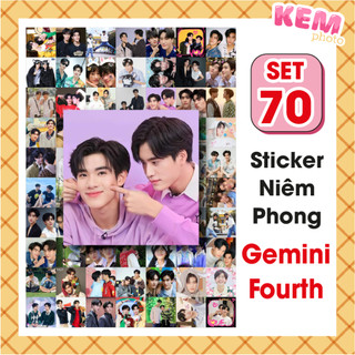 Set 70 sticker niêm phong geminifourth - đã cắt rời - tem dán 4x4cm in hình geminifourth xinh xắn chỉ cần bóc dán |kempt