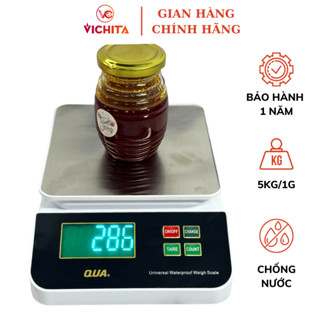  Cân Thực Phẩm Nhà Bếp QUA 5kg Chống Nước Cân Mini Siêu Chính Xác Bảo Hành 1 Năm 