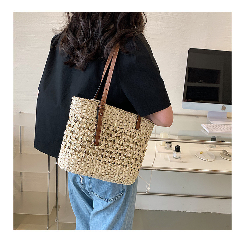 Túi Cói Retro Phong Cách Pháp Paris 2023