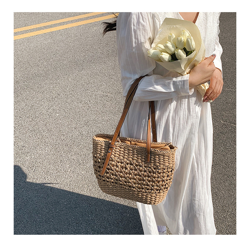 Túi Cói Retro Phong Cách Pháp Paris 2023