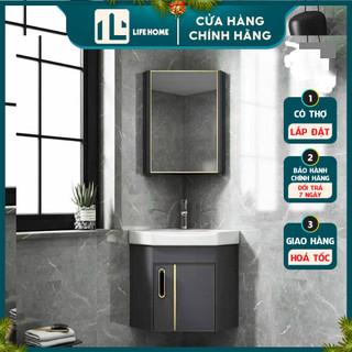 Combo Tủ Lavabo Chất Liệu Nhôm Cao Cấp Thiết Kế Nhỏ Gọn Life Home