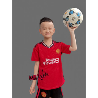 Áo bóng đá clb manu đỏ 2024 trẻ em và người lớn - bộ quần áo bóng đá trẻ em người lớn clb m.u đỏ 2024