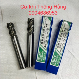 Phay ngón thép gió hss- 4 me hộp xanh, size 3-18mm giá rẻ