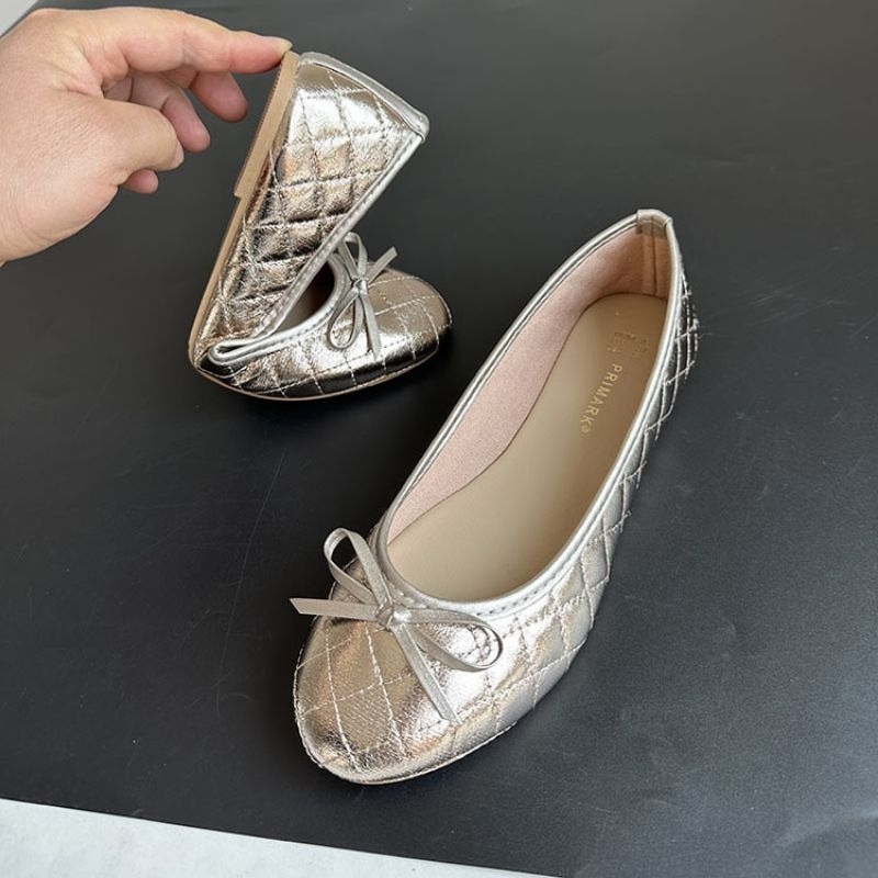 Giày Bệt Nữ Xuất Dư TBOE, Giày Búp Bê Da Mềm Êm Chân.