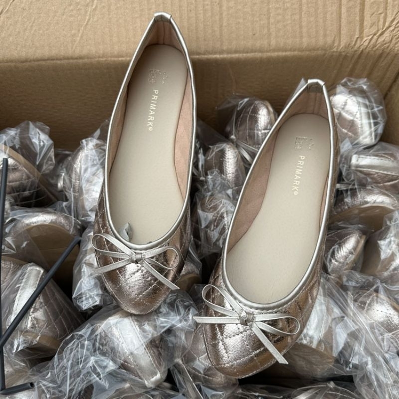 Giày Bệt Nữ Xuất Dư TBOE, Giày Búp Bê Da Mềm Êm Chân.