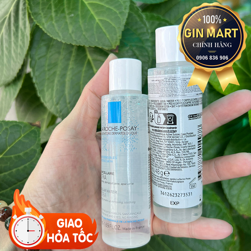 [MINI] Nước Tẩy Trang La Roche-Posay Dành Cho Da Nhạy Cảm Micellar Water Ultra Sensitive Skin 50ml