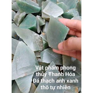 Đá thach anh xanh vụn thô tự nhiên 1kg - đá phong thủy