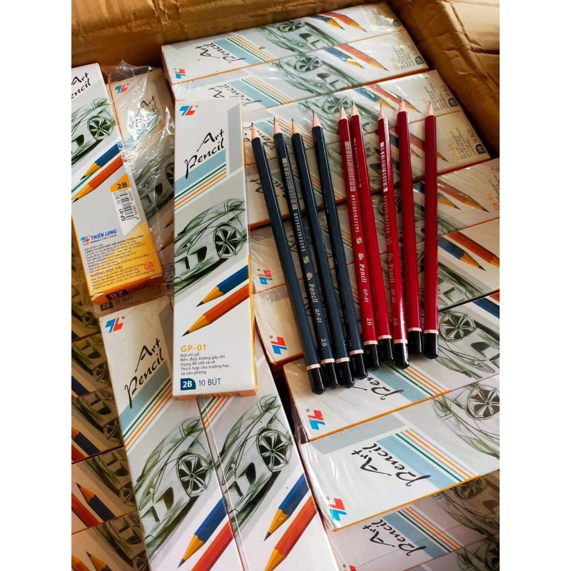 Bút chì 2b thiên Long set 10 cái /hộp