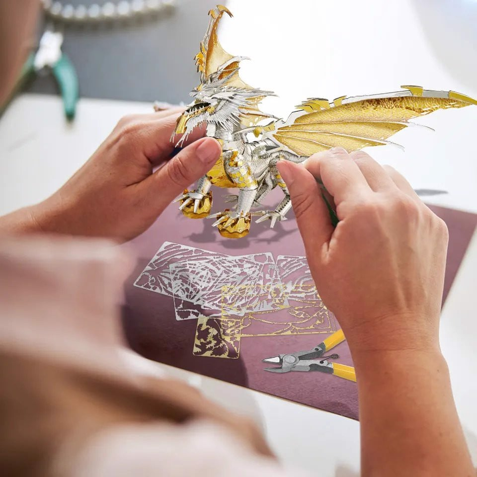 Mô Hình Kim Loại 3D Lắp Ráp Piececool Glorystrom Dragon HP273-GS