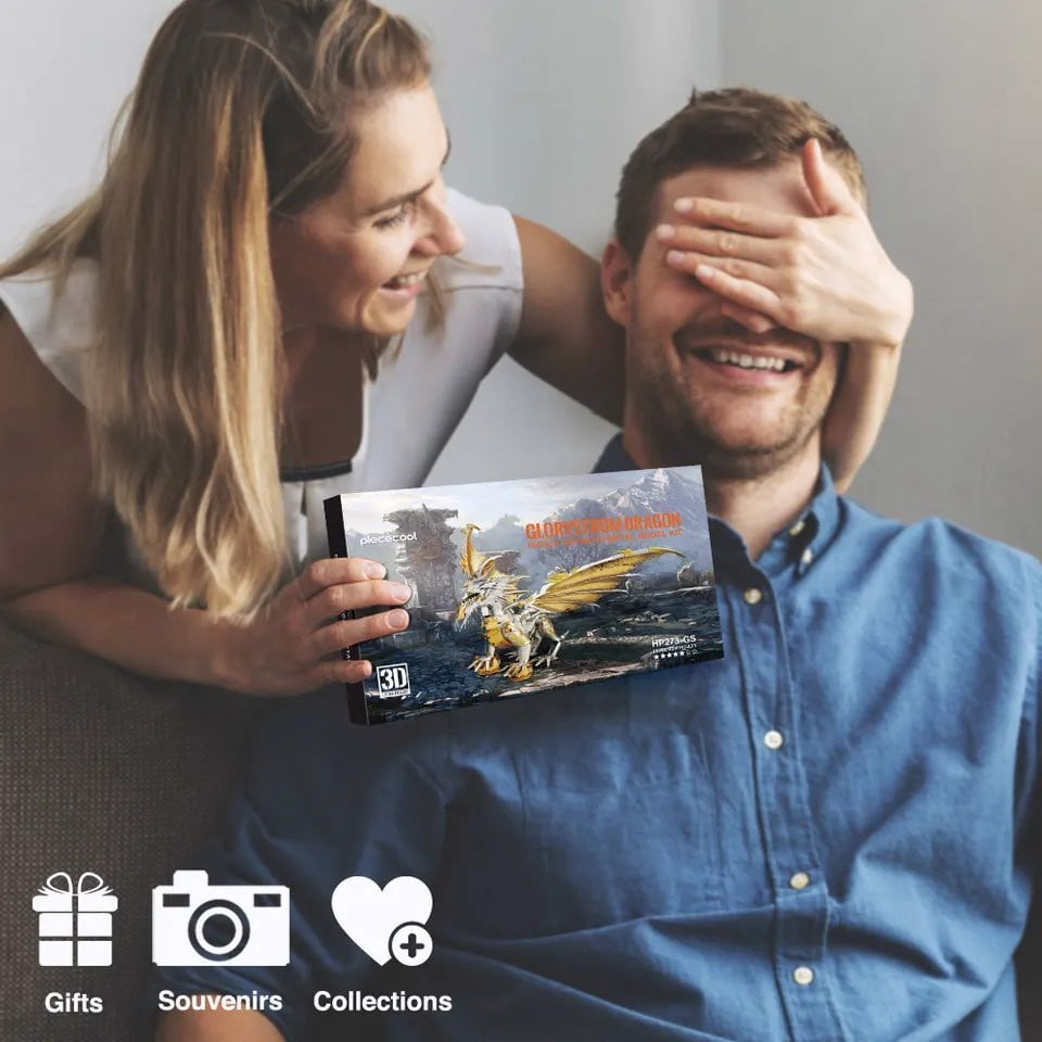 Mô Hình Kim Loại 3D Lắp Ráp Piececool Glorystrom Dragon HP273-GS