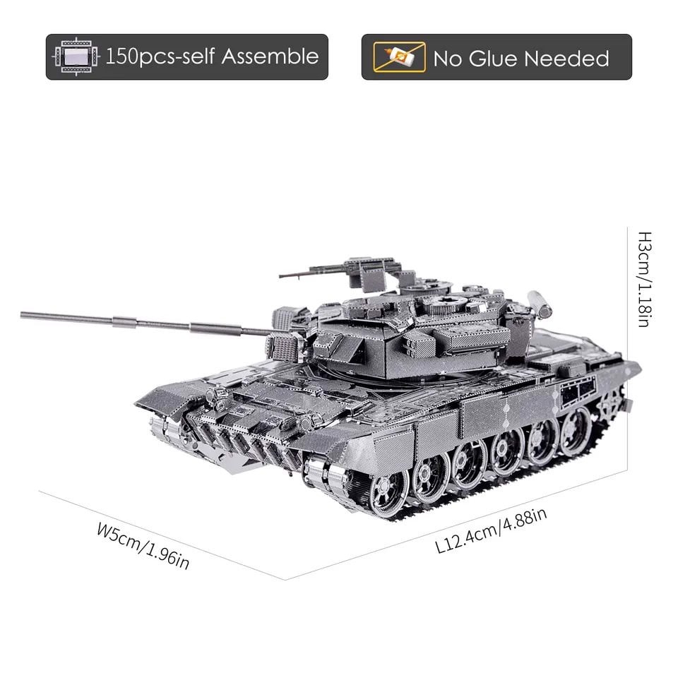 Mô Hình Kim Loại Lắp Ráp 3D Piececool Xe Tank T-90A [chưa ráp]