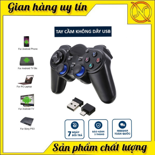 Tay cầm chơi game không dây TGZ-850M 2.4G -Tay cầm chơi game không dây dành cho PC, Laptop, TV Android - Hỗ trợ chơi F04