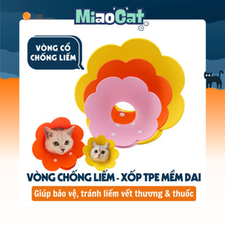 Loa Đeo Cổ Chống Liếm Hình Bông Hoa Cho Chó Mèo Nhiều Size CL816 MIAOCAT