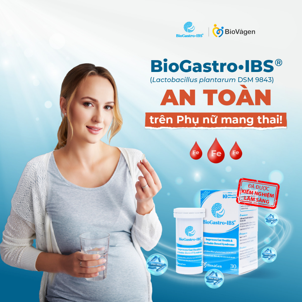 Men vi sinh BioGastro • IBS Thụy Điển cải thiện hội chứng ruột kích thích và viêm đại tràng co thắt hộp 30 viên nang