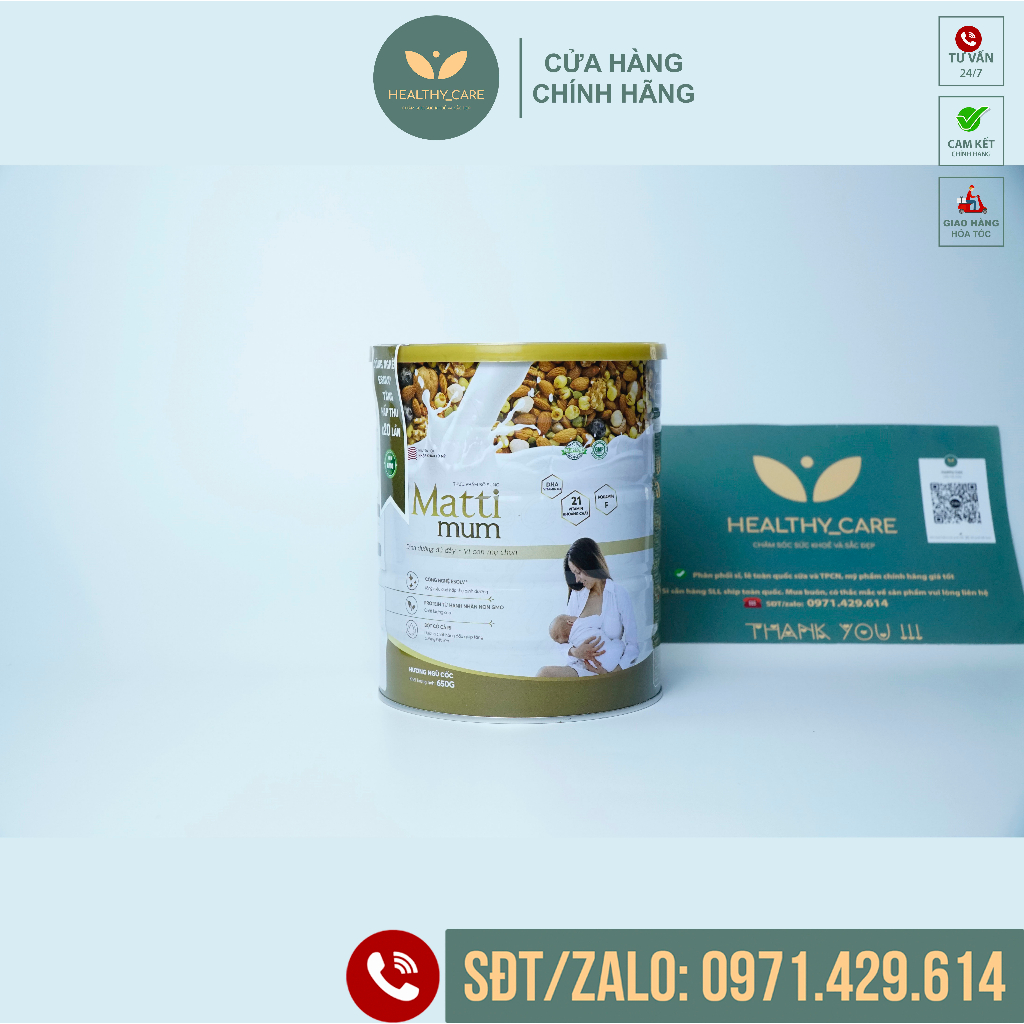 Sữa Hạt Lợi Sữa Matti Mum - 100% Đạm Thực Vật Cho Mẹ Sau Sinh - Hộp 650g