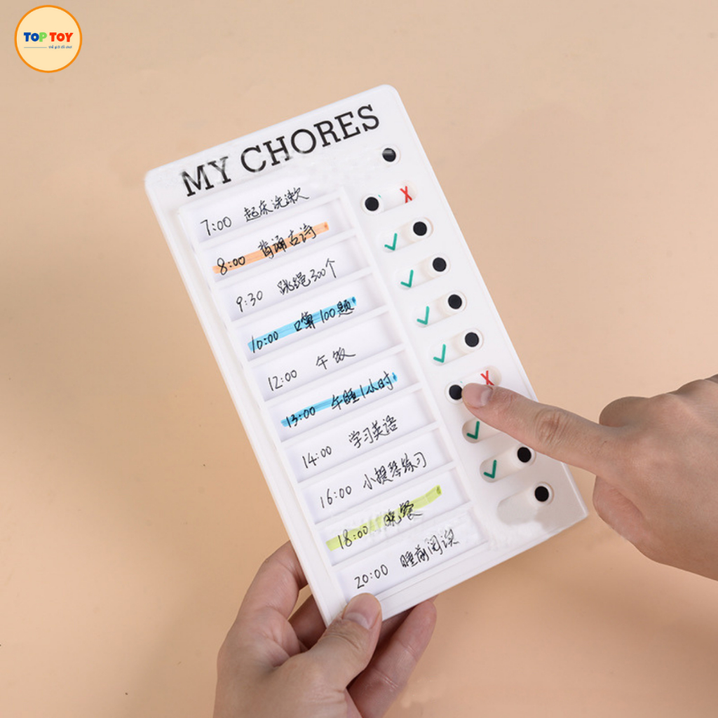 Bảng Kế Hoạch Checklist Cho Bé TOPTOY, Bảng Todolist Lập Kế Hoạch, Theo Dõi Công Việc Hàng Ngày Trẻ Em và Người Lớn