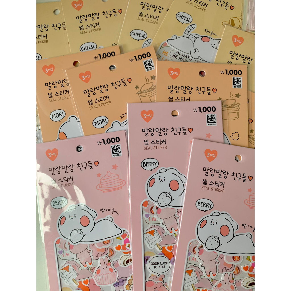 Sticker Daiso Hàn Seal Mèo - Thỏ - Gấu (ảnh thật) - namise.co
