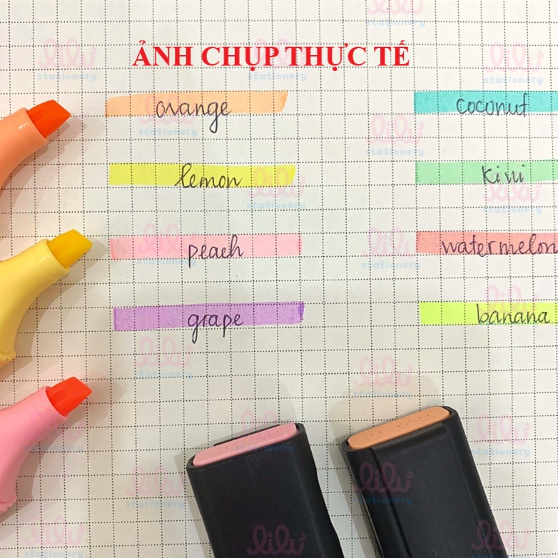 Bút đánh dấu highlight ghi nhớ dấu dòng dạ quang 43 màu trang trí sổ bullet journal văn phòng phẩm dễ thương