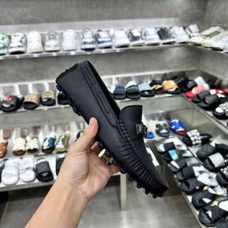 [Yêu thích❣️] Giày lười nam ℍ𝕖𝕣𝕞𝕖𝕤 đen sần fullbox