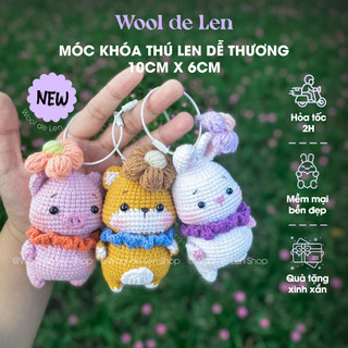 Móc khoá thú len xinh xắn bằng len handmade Wool de Len N38