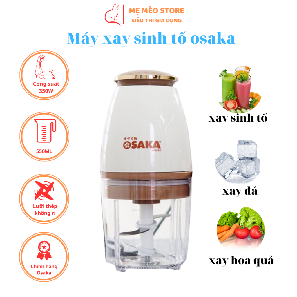 Máy xay sinh tố MEO dung tích 750ml, máy xay thịt xay đồ ăn dặm cho bé xay cá thực phẩm