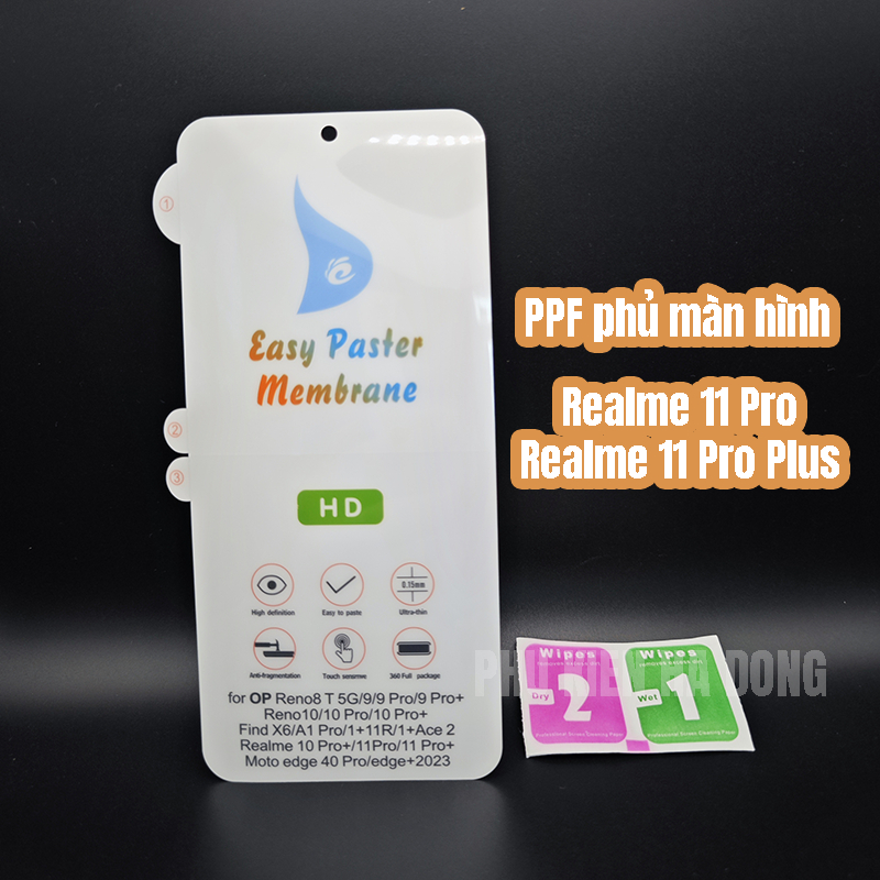 Dán PPF full màn hình Realme 11 Pro Plus, Realme 11 Pro