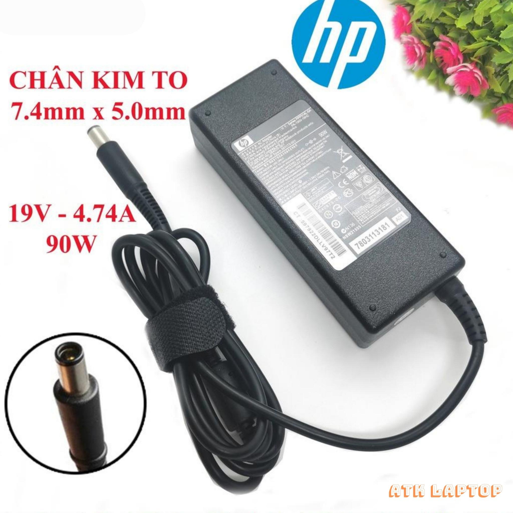 Sạc Laptop HP loại tốt  chân kim to/nhỏ HP 18.5V - 3.5A / 19V - 4.74A  Adapter HP, Bảo Hành Đổi Mới 12 Tháng-ATK02