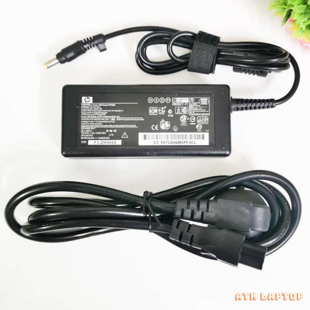 Sạc Laptop HP loại tốt  chân kim to/nhỏ HP 18.5V - 3.5A / 19V - 4.74A  Adapter HP, Bảo Hành Đổi Mới 12 Tháng-ATK02