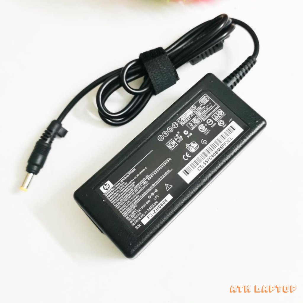 Sạc Laptop HP loại tốt  chân kim to/nhỏ HP 18.5V - 3.5A / 19V - 4.74A  Adapter HP, Bảo Hành Đổi Mới 12 Tháng-ATK02
