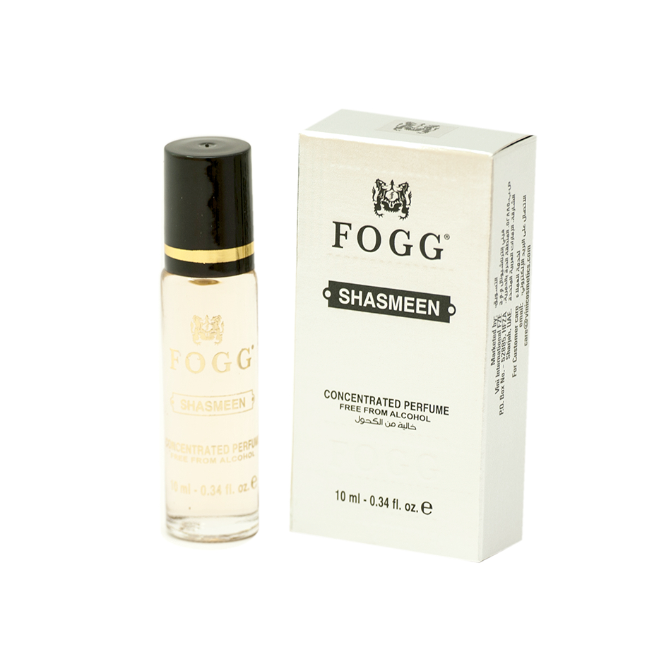 Tinh Dầu Nước hoa FOGG dạng lăn 10ml SHASMEEN - bạc, nhập khẩu Dubai, (MSP:OIL-10SHM)
