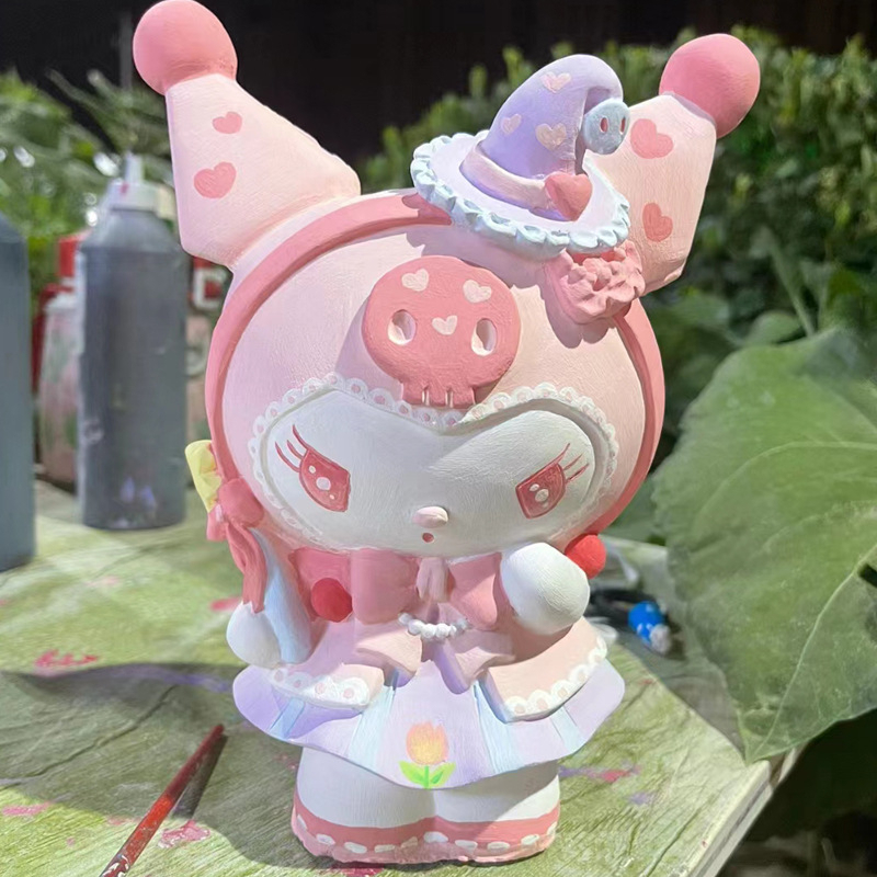 (MUA 1 TẶNG 1 MINI) KUROMI tượng thạch cao tô màu (16 - 22 cm)