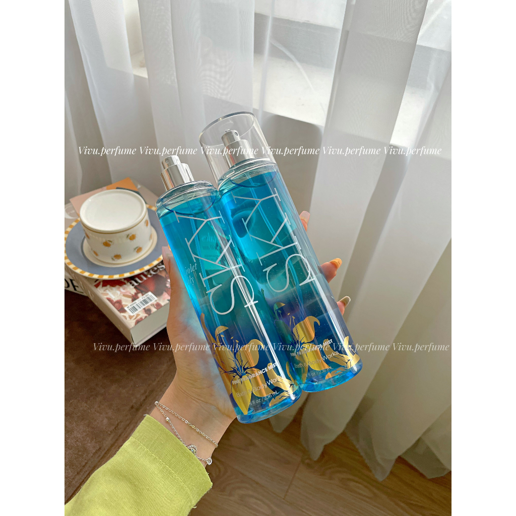 (Hương hoa Lily ngọt) Body mist BBW hương SKY Violet Lily