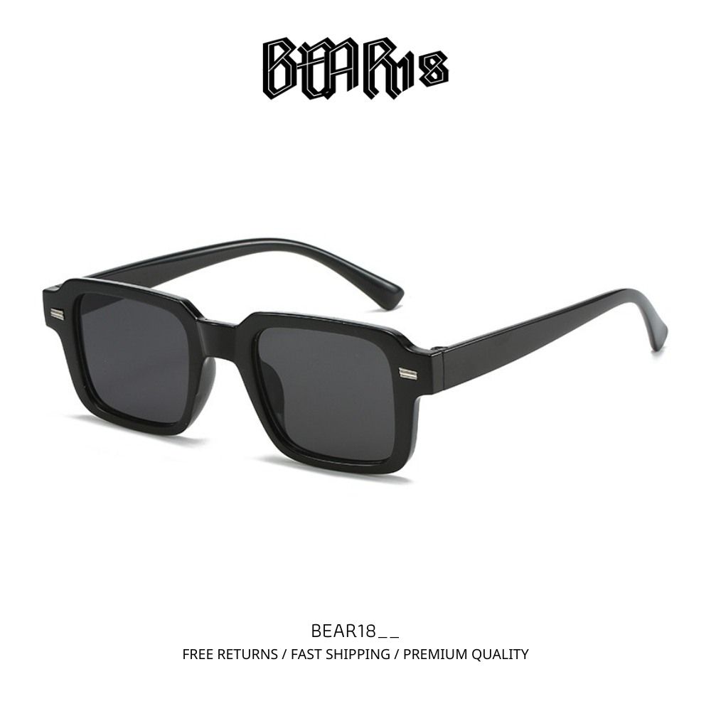 Kính mắt y2k đen BEAR18 phong cách cá tính dành cho nam và nữ