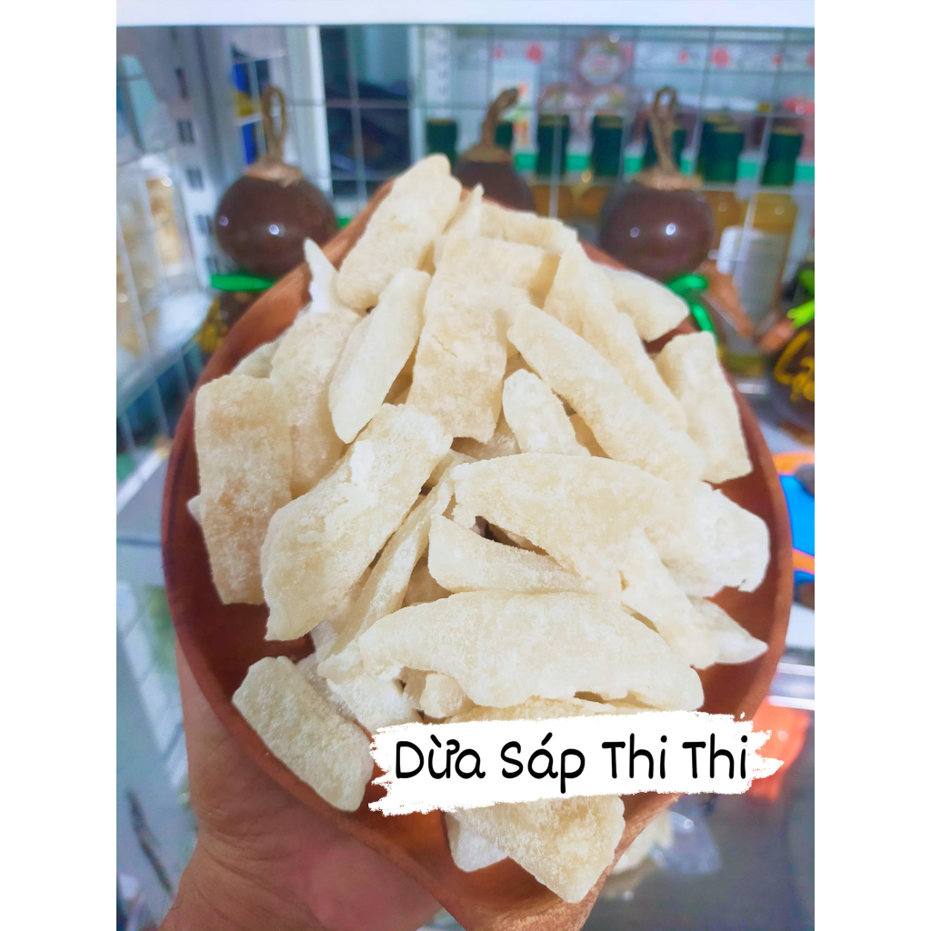 250gr Mứt Dừa Sáp Loại 3 Vị Lá Dứa