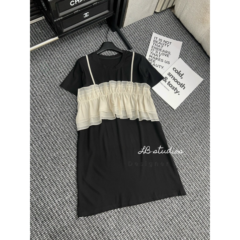 Váy xuông phối bèo qcl1